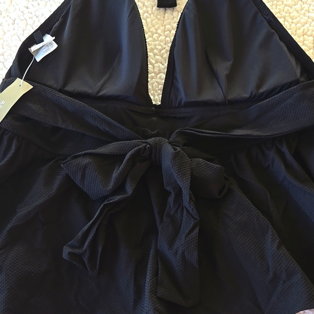 J. Crew Black Bikini Ruffle Top - Picture 3 of 3